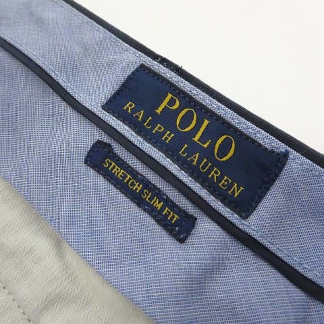 POLO RALPH LAUREN(ポロラルフローレン)のポロ ラルフローレン パンツ チノパン テーパード スリム ストレッチ 32 紺 メンズのパンツ(チノパン)の商品写真