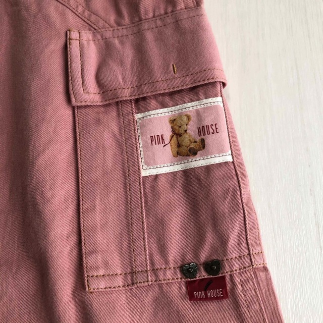 PINK HOUSE(ピンクハウス)の新品♡ ピンクハウス くまさん 熊 刺繍 ワッペンたっぷり デニム スカート レディースのスカート(ロングスカート)の商品写真