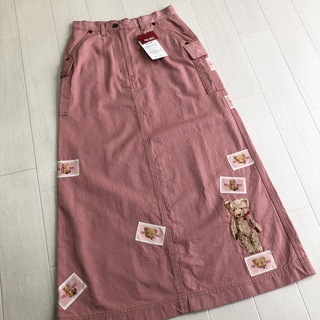 【試着のみ】ピンクハウス ピンク ポストカード柄 ピコフリル使い 段々スカート ロングスカート 購入価格