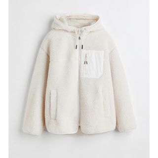 エイチアンドエイチ(H&H)のH&M アイボリー　ボアジャケット(ブルゾン)