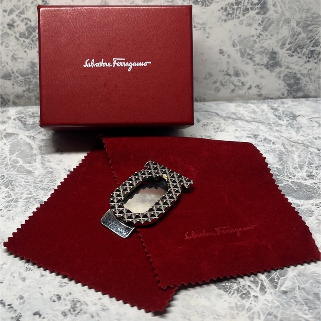 Ferragamo フェラガモ 希少 本革 美品 マネークリップ - マネークリップ