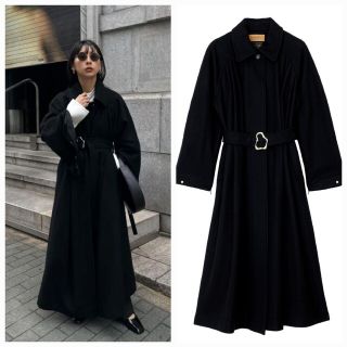 アメリヴィンテージ(Ameri VINTAGE)のAmeri UND FRONT GATHER OPEN SLEEVE COAT(ロングコート)