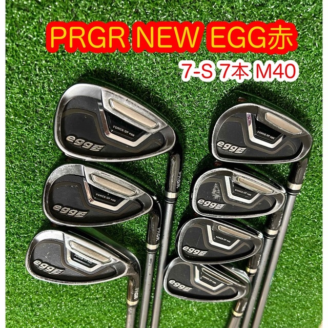 プロギアPRGR NEW EGG赤 アイアンセット7本 M-40 SR相当 www