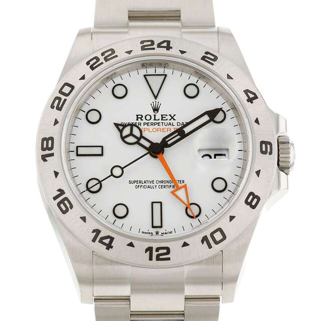新発売】 ROLEX - ロレックス エクスプローラー2 ランダムシリアル ルーレット 226570 ROLEX 腕時計 白文字盤 腕時計(