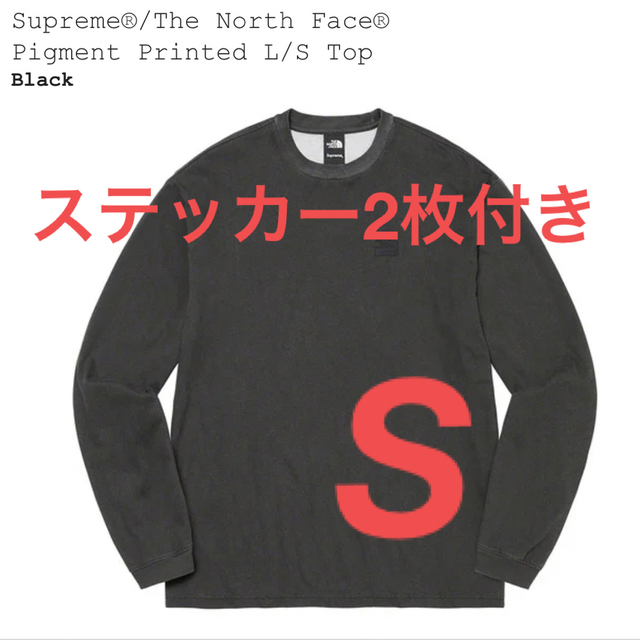ブラック/S】Supreme TNF Pigment Printed ロンT ショッピング 10098円