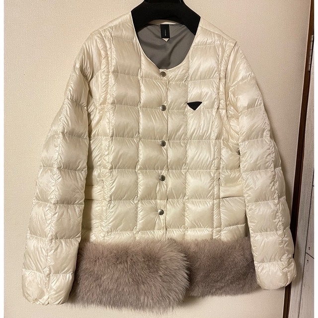 TAION(タイオン)のTAION EXTRA ダウンジャケット 裾ファー付き レディースのジャケット/アウター(ダウンジャケット)の商品写真