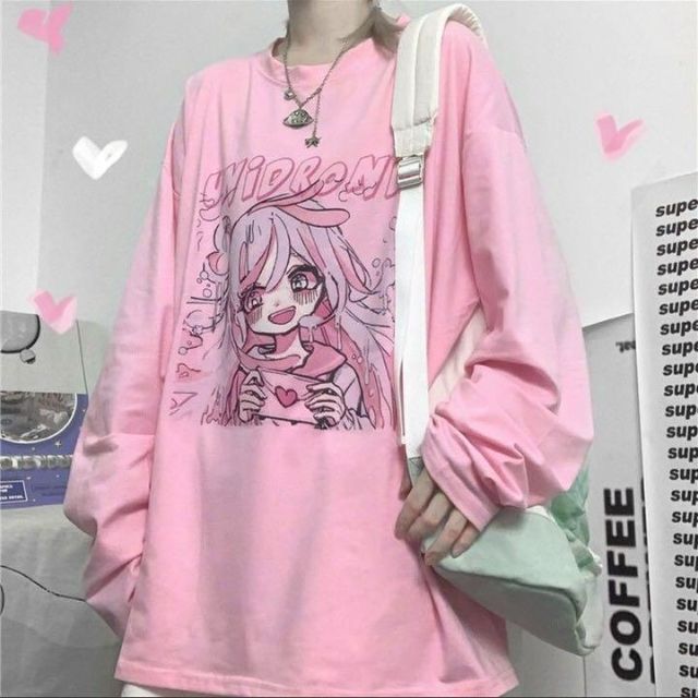 病みかわ 　萌えかわ　ロンｔ　原宿　量産型　 地雷系 　ビッグシルエット レディースのトップス(Tシャツ(長袖/七分))の商品写真