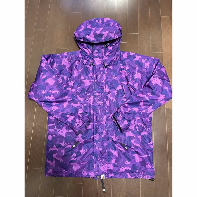 A BATHING APE ファイヤーカモスノボジャケット　パープル　Lサイズ