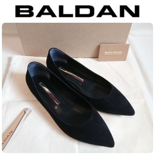 ドゥーズィエムクラス(DEUXIEME CLASSE)の47300円+裏張り済 BALDAN フラット パンプス ブラック 36(ハイヒール/パンプス)