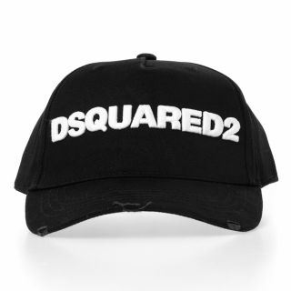 ディースクエアード(DSQUARED2)の新品未使用 D SQUARED2 キャップ 帽子 BLACK 黒(キャップ)