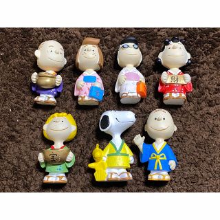 SNOOPY スヌーピー 七福神 和服 和風 置物 瀬戸物? 陶器? レジン?(置物)