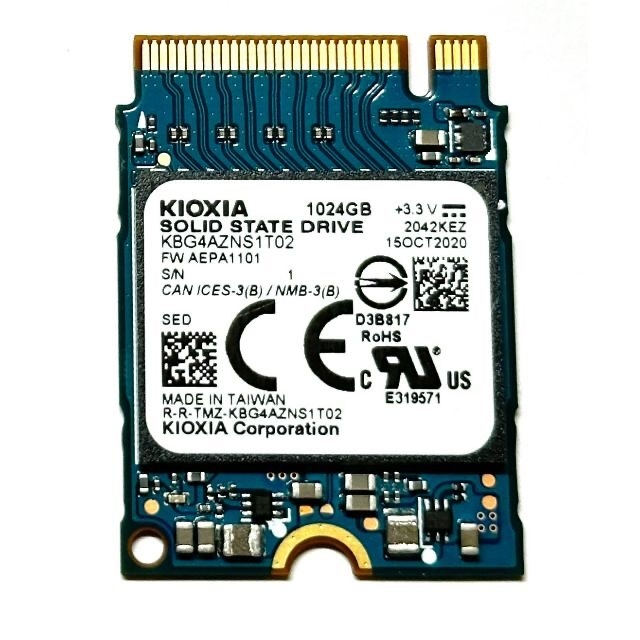 キオクシア BG4 1TB 2230 SSD PCIe NVMe Gen3x4