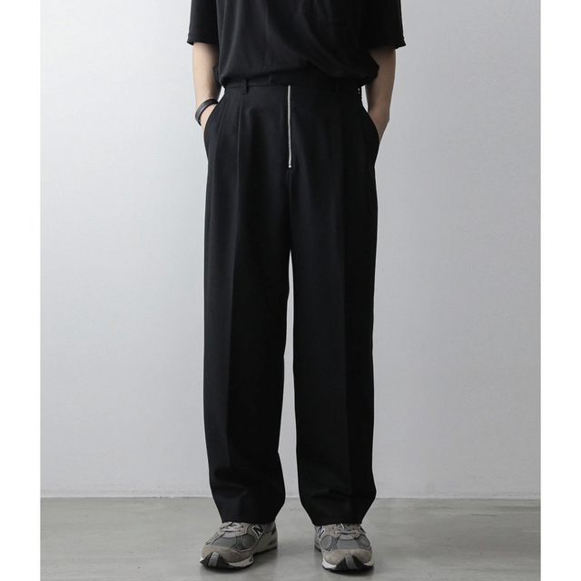 stein EX WIDE TAPERED BARE ZIP TROUSERS