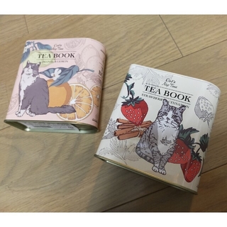 アフタヌーンティー(AfternoonTea)の猫　BOOK TEA cat 空缶(小物入れ)