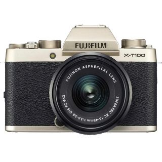 フジフイルム(富士フイルム)のFUJIFILM X−T100 レンズキット シャンパンゴールド(ミラーレス一眼)