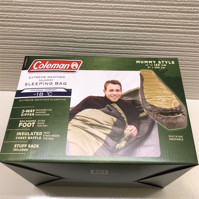 Coleman(コールマン)のコールマン 寝袋　マミー型 スポーツ/アウトドアのアウトドア(寝袋/寝具)の商品写真