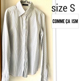 コムサイズム(COMME CA ISM)のCOMME CA ISM ストライプシャツブラウス　s(シャツ/ブラウス(長袖/七分))