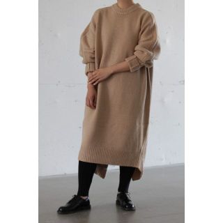 ハイク(HYKE)のHyke CREWNECK SWEATER DRESS ニットワンピース(ロングワンピース/マキシワンピース)