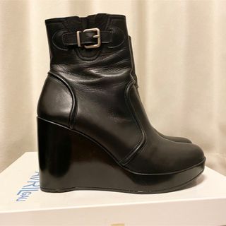 値下げ29,000→25,000円！ロベールクレジュリー厚底レザーショートブーツ(ブーツ)