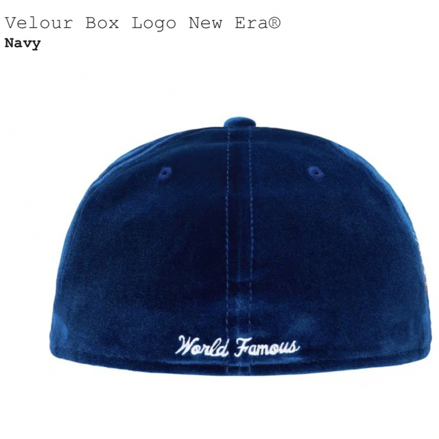 Supreme(シュプリーム)のSupreme Velour Box Logo New Era "Navy" メンズの帽子(キャップ)の商品写真