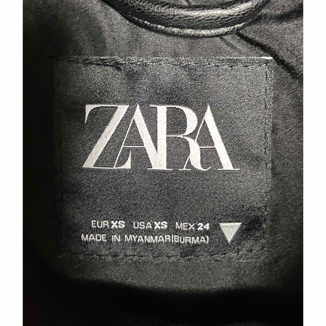 ZARA レザーダウンジャケット 1