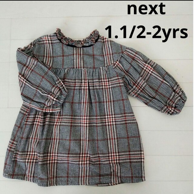 NEXT(ネクスト)のnext チェックワンピース　1.5-2yrs キッズ/ベビー/マタニティのキッズ服女の子用(90cm~)(ワンピース)の商品写真