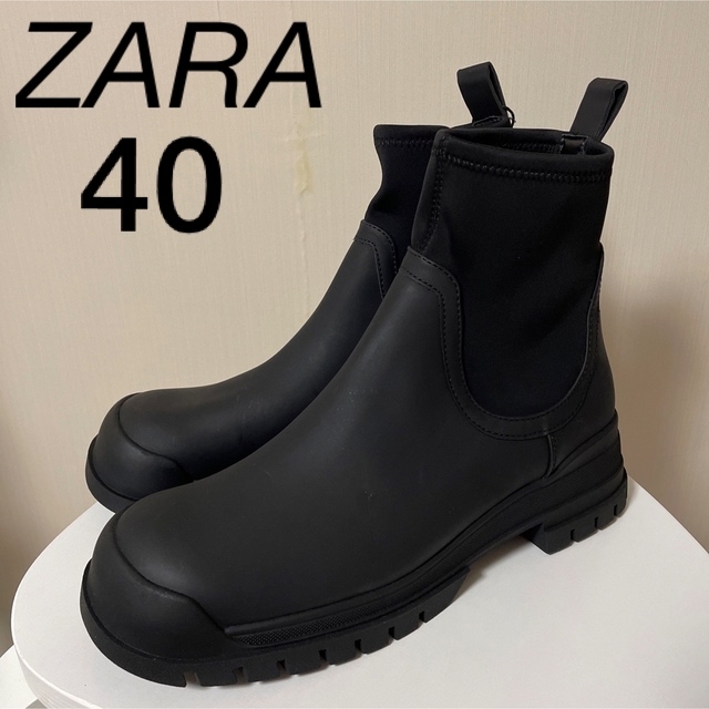 ZARA(ザラ)の新品タグ付　ZARA   トラックソールブーツ40 レディースの靴/シューズ(ブーツ)の商品写真