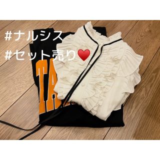 ナルシス(Narcissus)のナルシス  スタンダードTシャツ ＆ 白フリルブラウス 素敵なオマケ付きｓｅｔ(シャツ/ブラウス(半袖/袖なし))