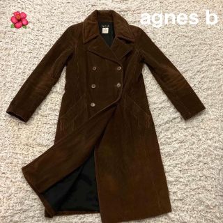 アニエスベー(agnes b.)のagnes b アニエスべー　コーディロイ　ロングコート　ダークブラウン　日本製(ロングコート)