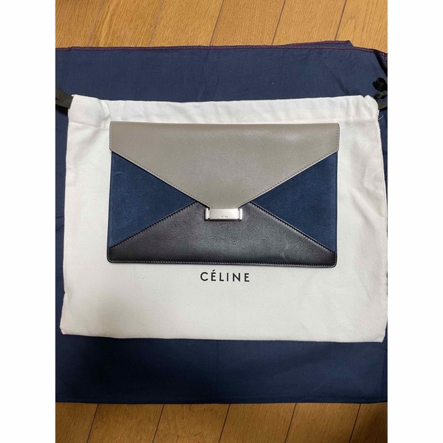 celine - セリーヌCELINE ダイアモンドクラッチバッグ ブルー×トープ