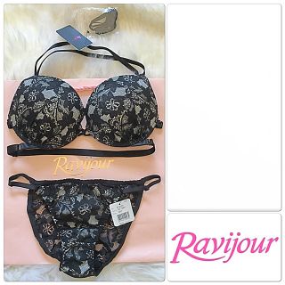 ラヴィジュール(Ravijour)のラヴィジュール 激盛り レース ブラショーツセット E65 黒 新品タグ付(ブラ&ショーツセット)