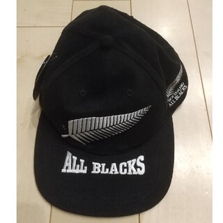 ALL BLACKS 帽子 フリーサイズ 黒(キャップ)