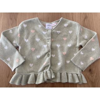 ザラキッズ(ZARA KIDS)の春物♡ZARAkids ペプラムニットカーディガン 90(カーディガン)