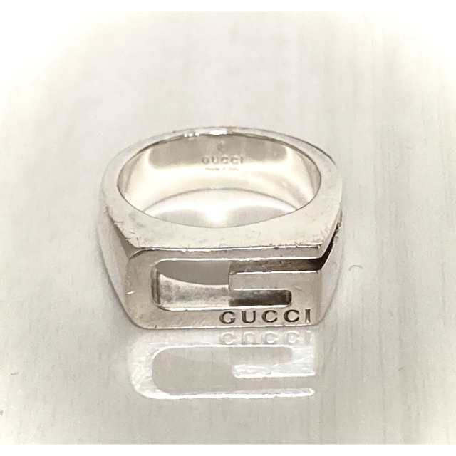 正規品 グッチ ヴィンテージGリング/Gロゴ 16号刻印 シルバー925指輪