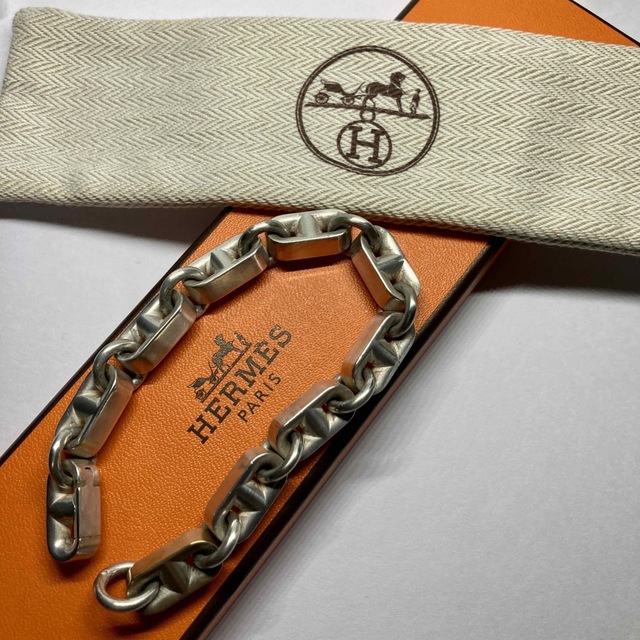 Hermes(エルメス)のrkmr様専用　エルメス シェーヌダンクル 初期コマ ブロンズ ブレスレット メンズのアクセサリー(ブレスレット)の商品写真