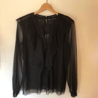 ザラ(ZARA)のZARA  シースルー長袖ブラウス(シャツ/ブラウス(長袖/七分))