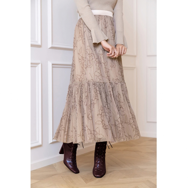 987裾まわりHerlipto Rose Pleated Tulle Skirt