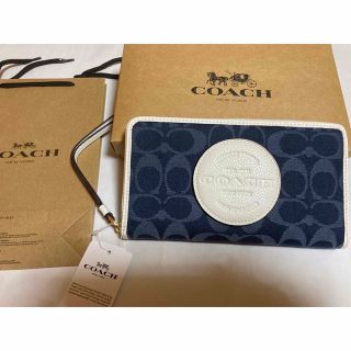 □正規品□ コーチ COACH 財布 ジャガード シグネチャー ブルー 青-