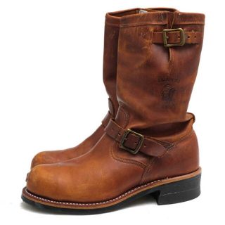 チペワ(CHIPPEWA)のチペワ／CHIPPEWA エンジニアブーツ シューズ 靴 メンズ 男性 男性用レザー 革 本革 ブラウン 茶  91066 11" ENGINEER BOOTS US TAN RENEGADE スチールトゥ プレーントゥ Vibramソール 定番(ブーツ)