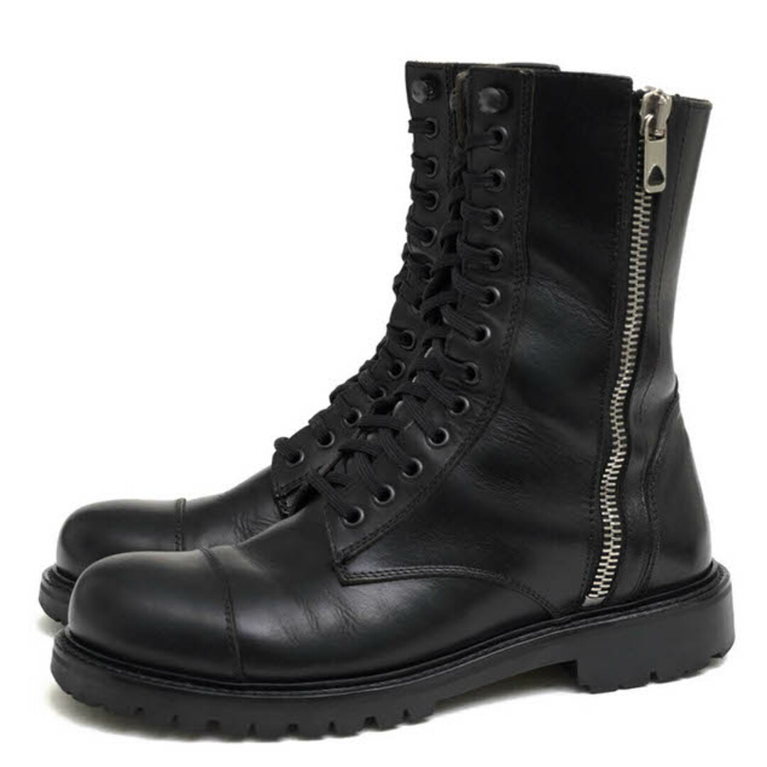 ブーツディーゼル／DIESEL レースアップブーツ シューズ 靴 メンズ 男性 男性用レザー 革 本革 ブラック 黒  COLONEL-LA ストレートチップ サイドジップ