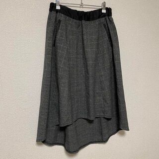 1459【2】フィッシュテールスカート グレー キラキラ オシャレ 上品(ロングスカート)