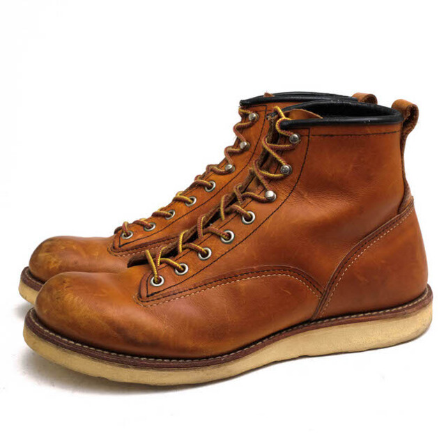 レッドウィング／RED WING ワークブーツ シューズ 靴 メンズ 男性 男性用レザー 革 本革 ブラウン 茶  2904 6'LINEMAN BOOTS ラインマン トラクション トレッド ソール  プレーントゥ グッドイヤーウェルト製法