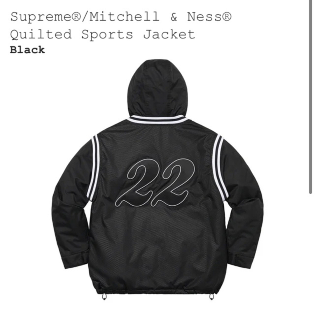 Supreme - 【新品未試着L黒】Supreme Mitchell & Ness Jacket の Supreme - 【新品未試着L黒】Supreme Mitchell & Ness Jacket の