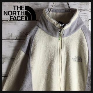 ザノースフェイス(THE NORTH FACE)の【人気定番】ノースフェイス☆刺繍ロゴ入りジップフリース  グレー  白  705(ブルゾン)