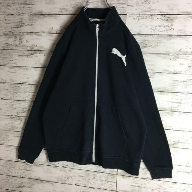 CAT（Puma）(キャット)の【美品】プーマ☆デカロゴ入りジップジャケット  人気Lサイズ  定番  691 メンズのトップス(スウェット)の商品写真