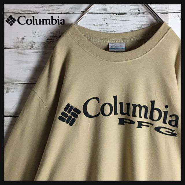 Columbia(コロンビア)の【美品】コロンビア☆デカロゴスウェット  入手Lサイズ  薄手  ゆるだぼ メンズのトップス(スウェット)の商品写真