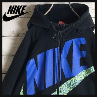 ジョーダン(Jordan Brand（NIKE）)の【希少デザイン】ナイキ☆デカロゴジップパーカー  入手困難  Mサイズ(パーカー)