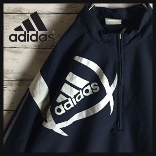 アディダス(adidas)の【90s銀タグ】アディダス☆ハーフジップナイロンジャケット　希少デザイン入手困難(ナイロンジャケット)