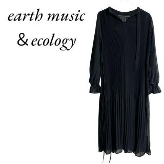 アースミュージックアンドエコロジー(earth music & ecology)の☆earth music&ecology プリーツ ロングワンピース フリル(ロングワンピース/マキシワンピース)