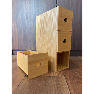 MUJI (無印良品) - 無印良品　木製小物収納3段